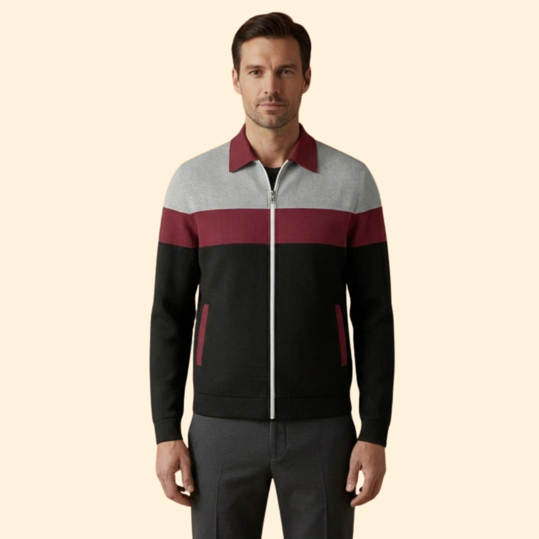 Men’s Contrast Stripe Bomber Jacket