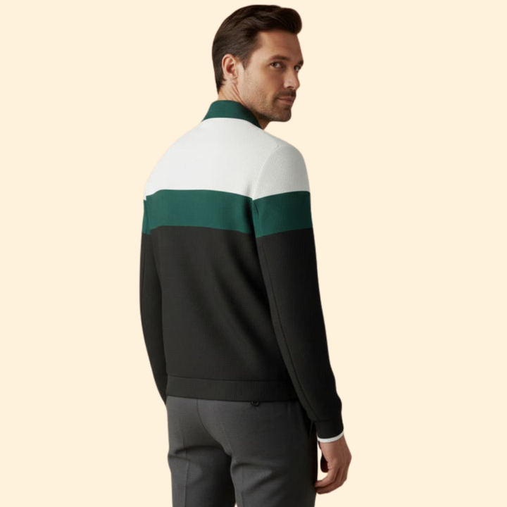 Men’s Contrast Stripe Bomber Jacket