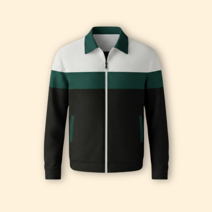 Men’s Contrast Stripe Bomber Jacket
