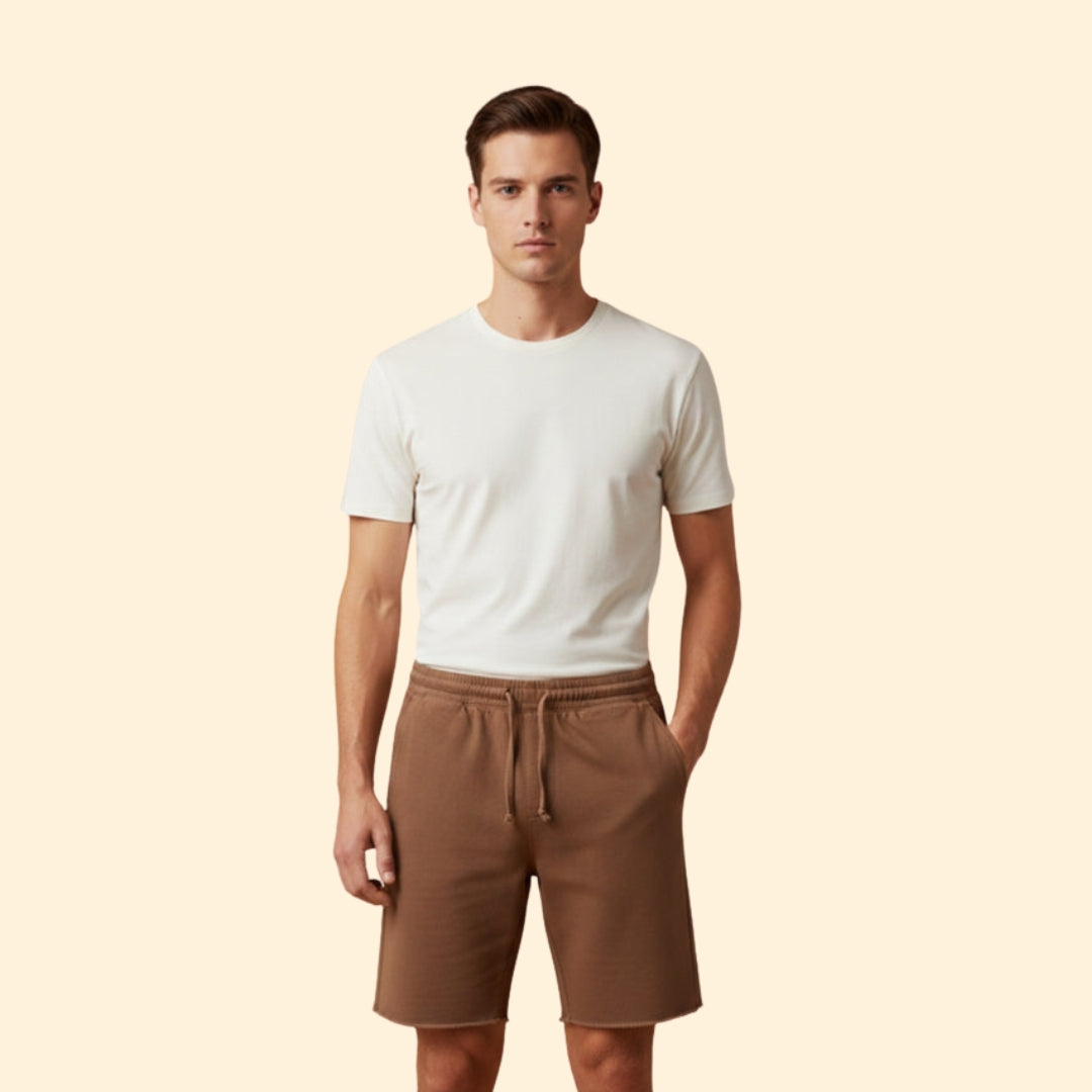 Men’s Distressed Drawstring Shorts