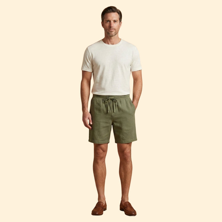 Men's Elegant Linen Shorts