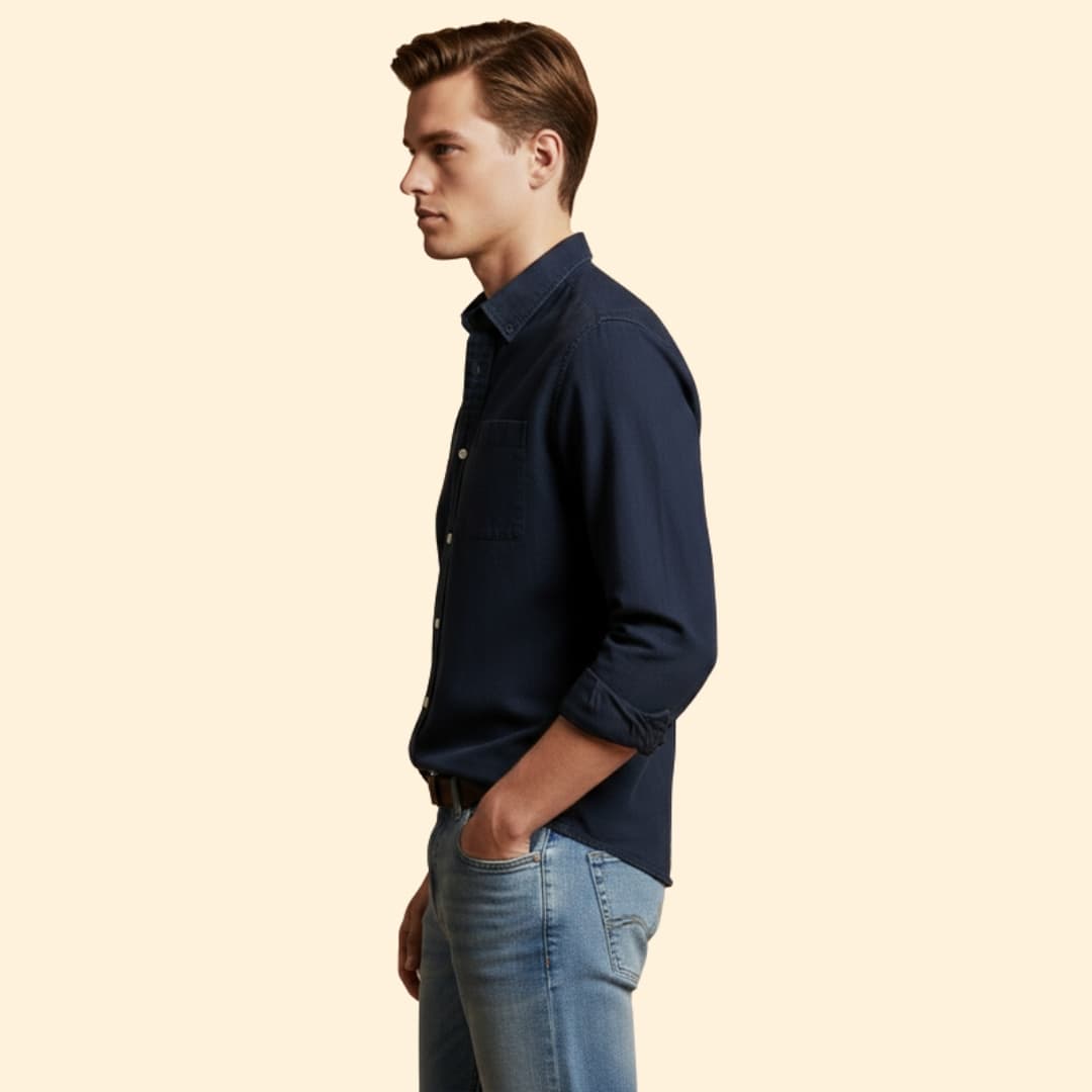 Men's Essential Button-Up Shirt