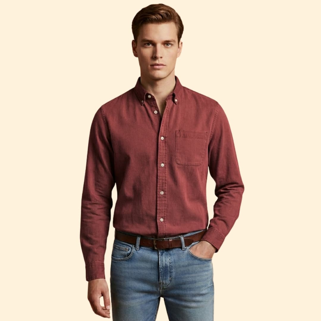 Men's Essential Button-Up Shirt