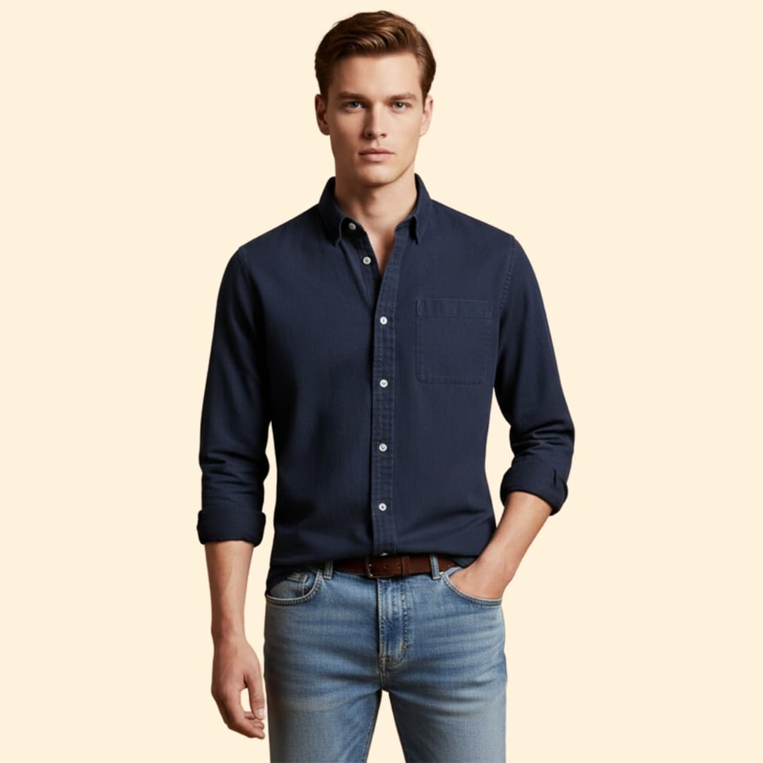 Men's Essential Button-Up Shirt