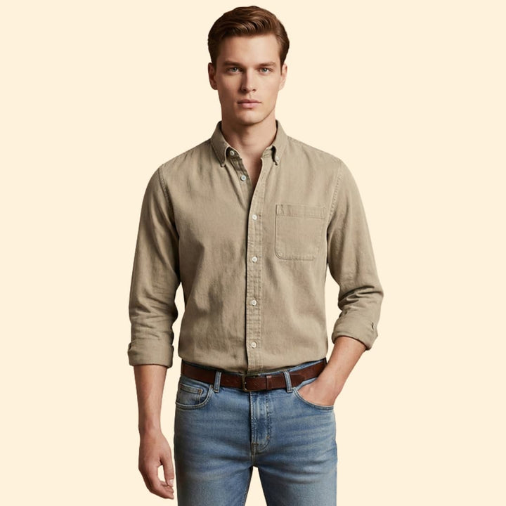 Men's Essential Button-Up Shirt