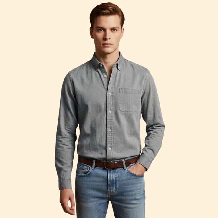 Men's Essential Button-Up Shirt