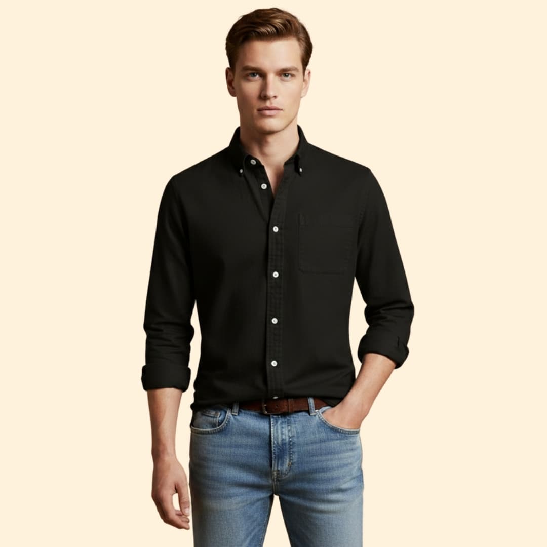 Men's Essential Button-Up Shirt