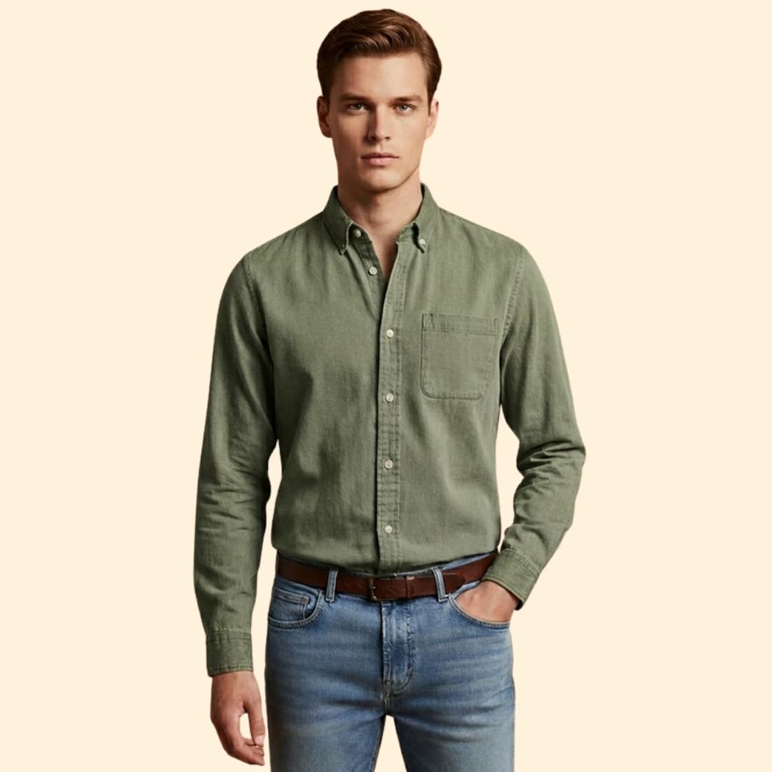 Men's Essential Button-Up Shirt