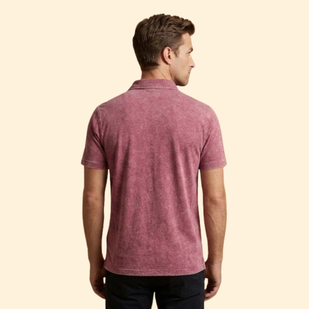 Men's Faded Cotton Polo