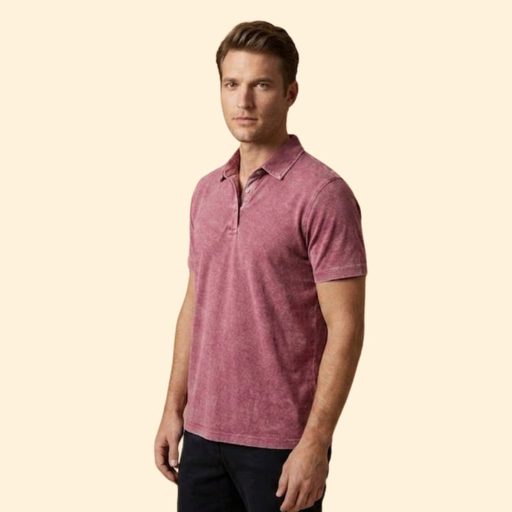 Men's Faded Cotton Polo