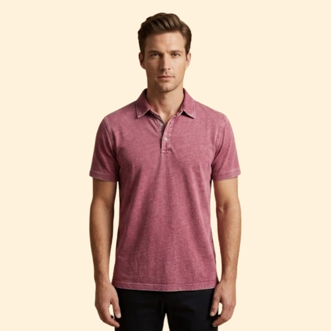 Men's Faded Cotton Polo