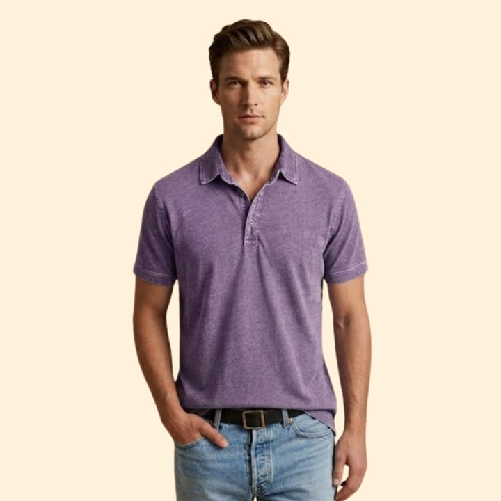 Men's Faded Cotton Polo