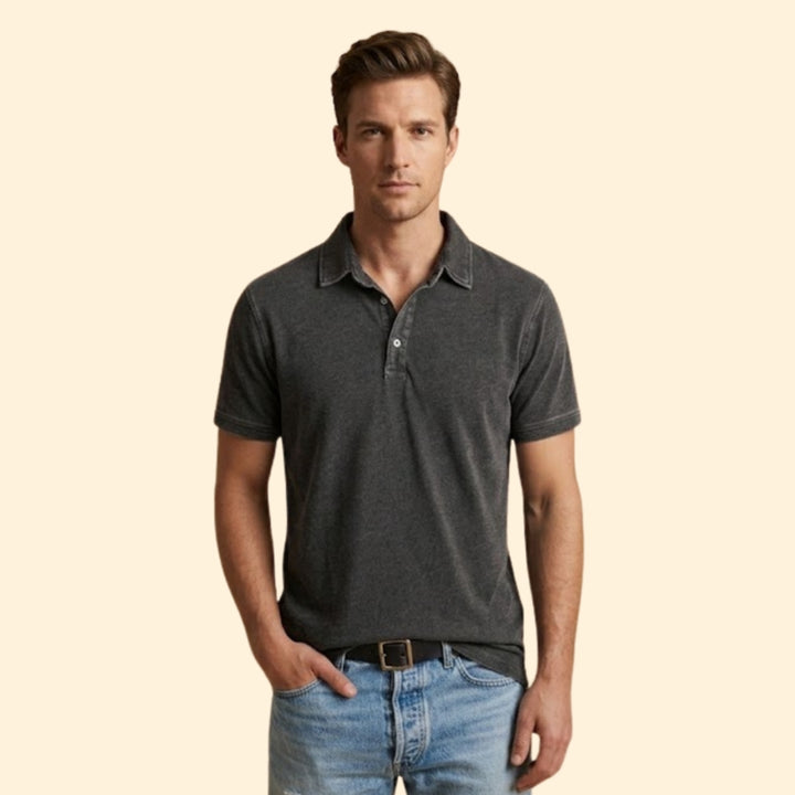 Men's Faded Cotton Polo