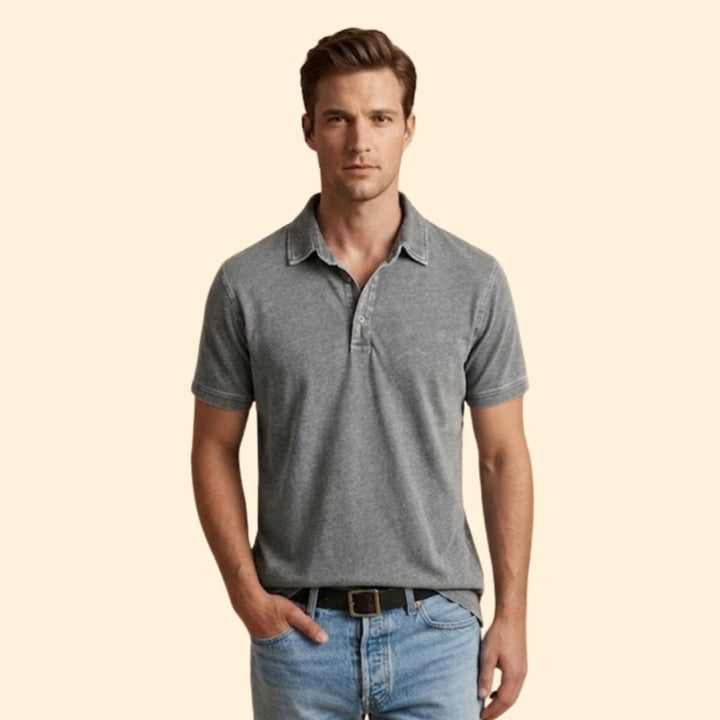 Men's Faded Cotton Polo