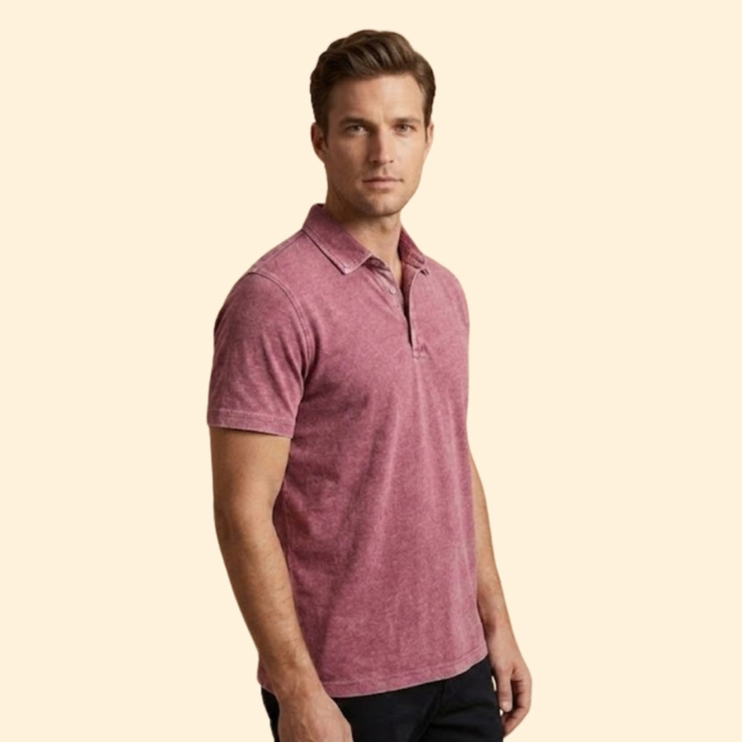 Men's Faded Cotton Polo