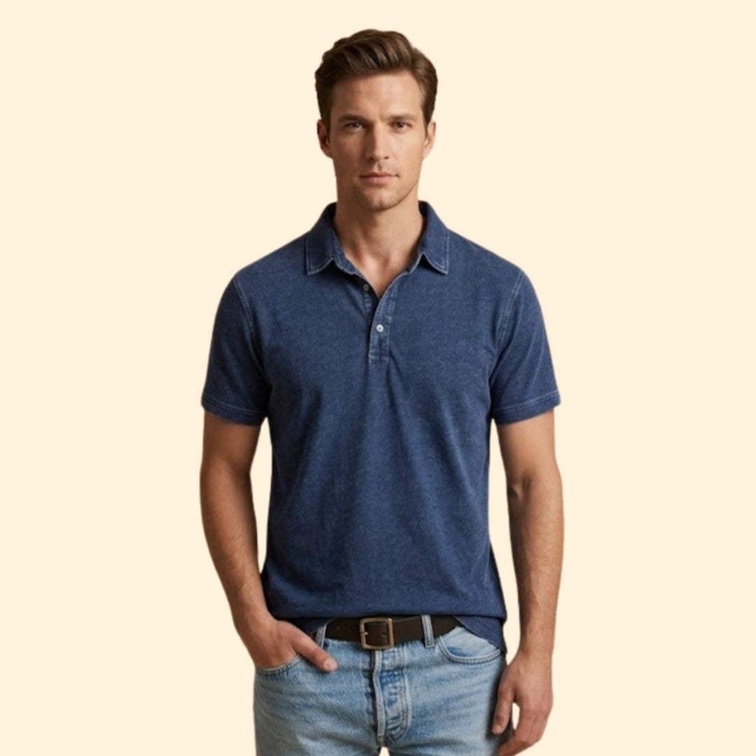 Men's Faded Cotton Polo