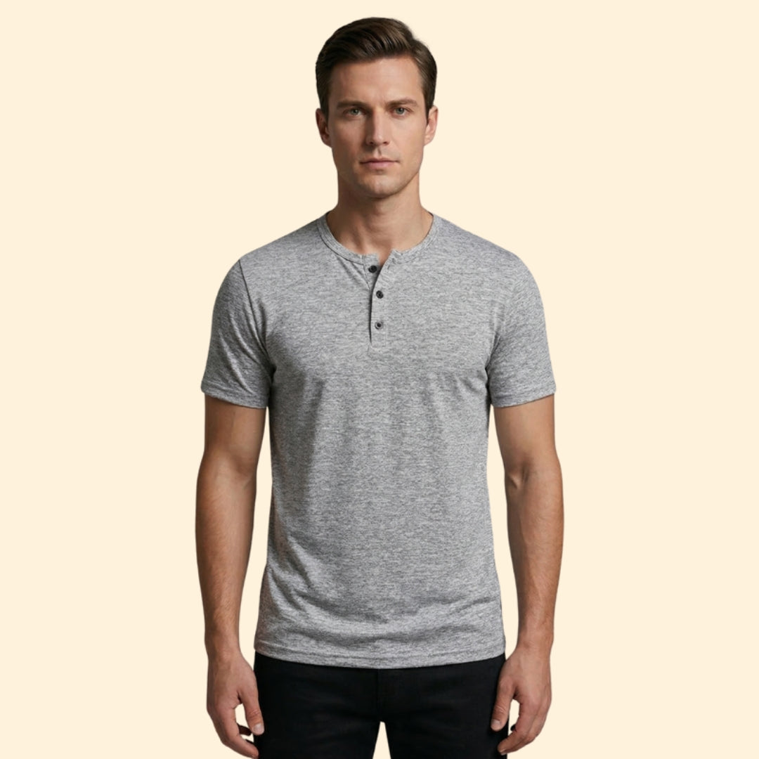 Men's Henley Neck T-shirt