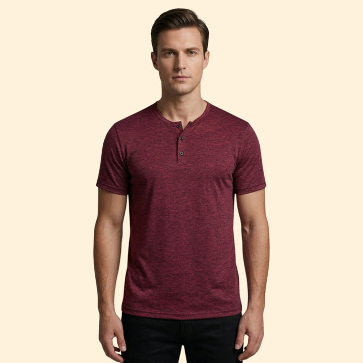 Men's Henley Neck T-shirt