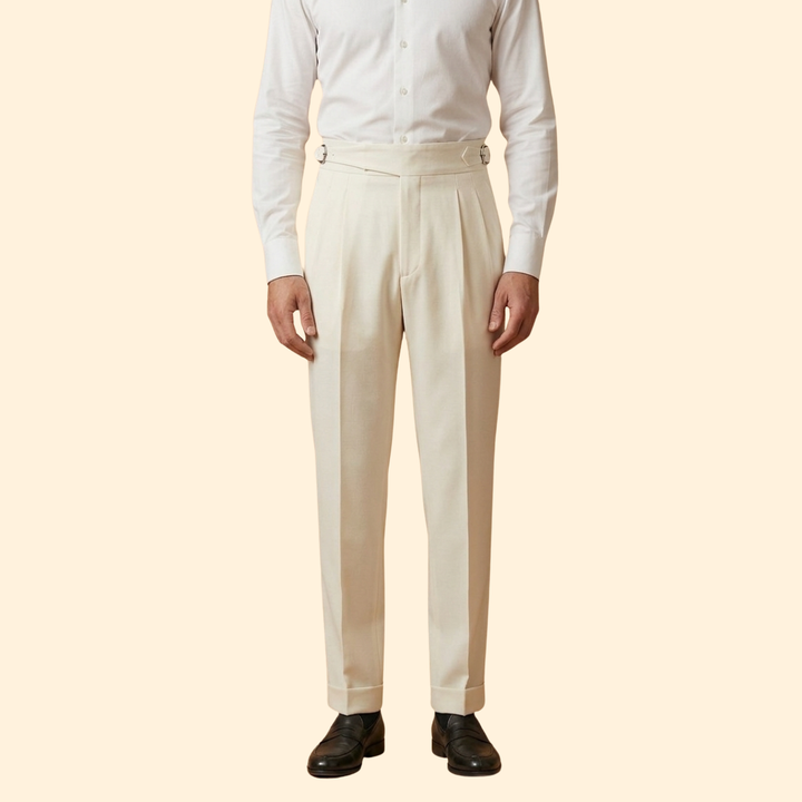 Men’s High Waisted Tailored Trousers
