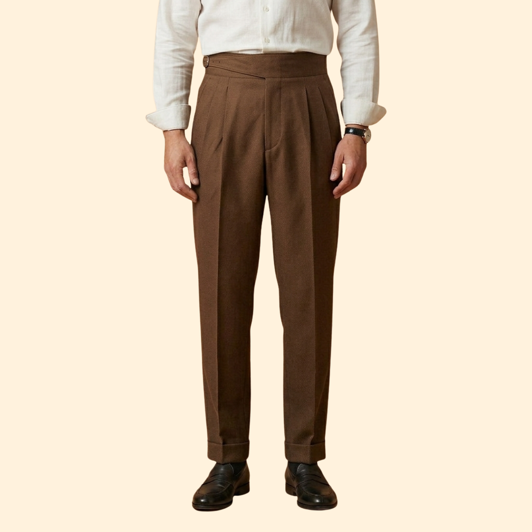 Men’s High Waisted Tailored Trousers