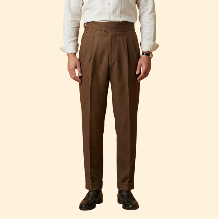 Men’s High Waisted Tailored Trousers