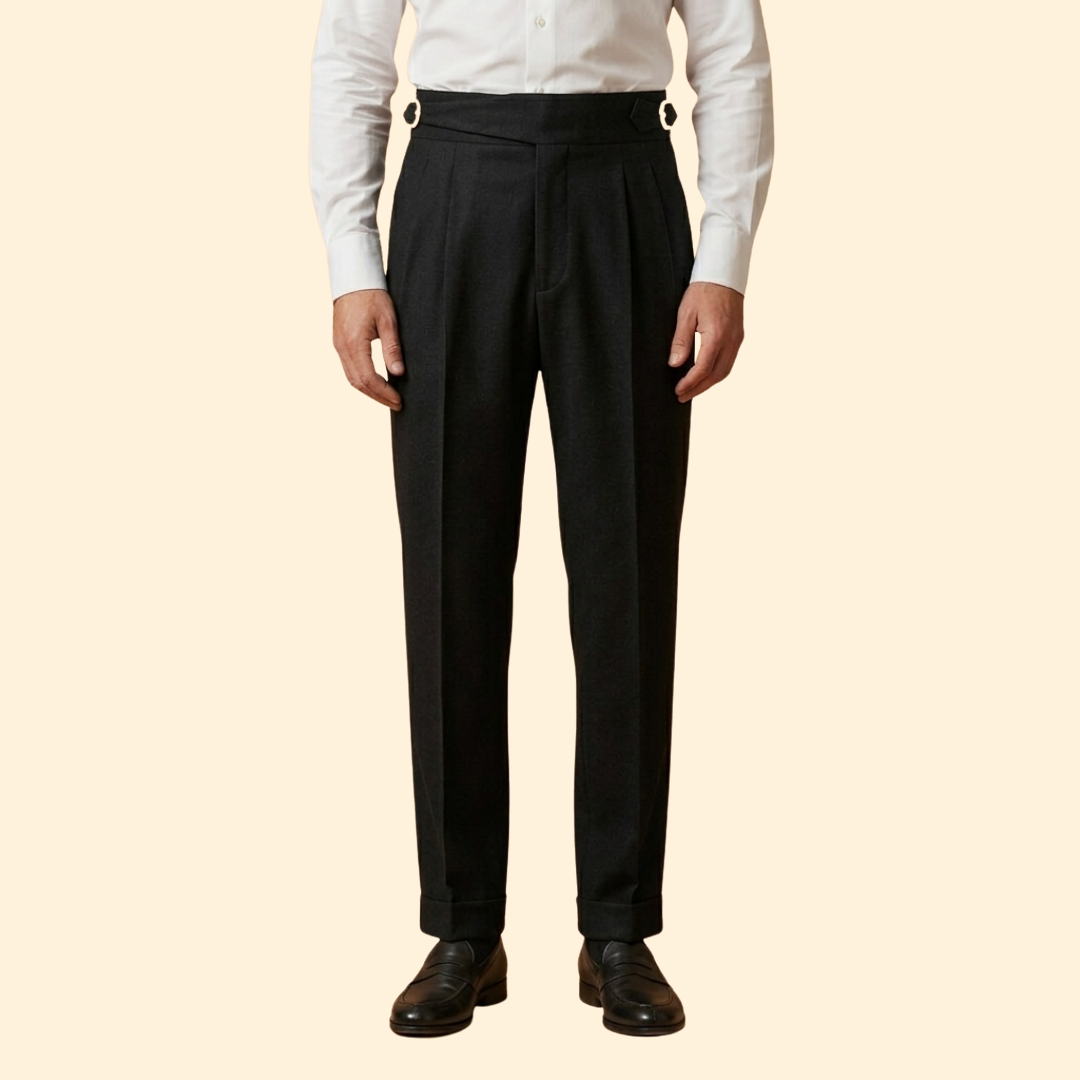 Men’s High Waisted Tailored Trousers
