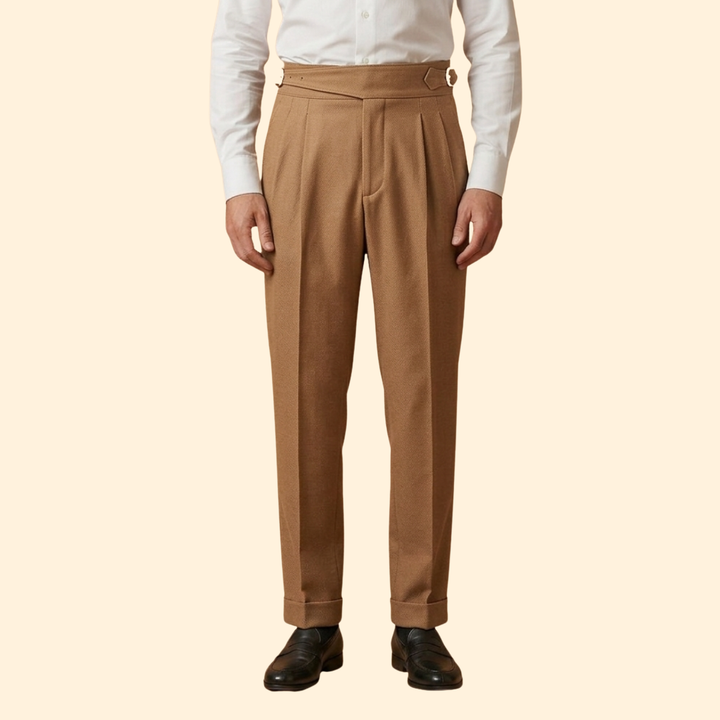 Men’s High Waisted Tailored Trousers