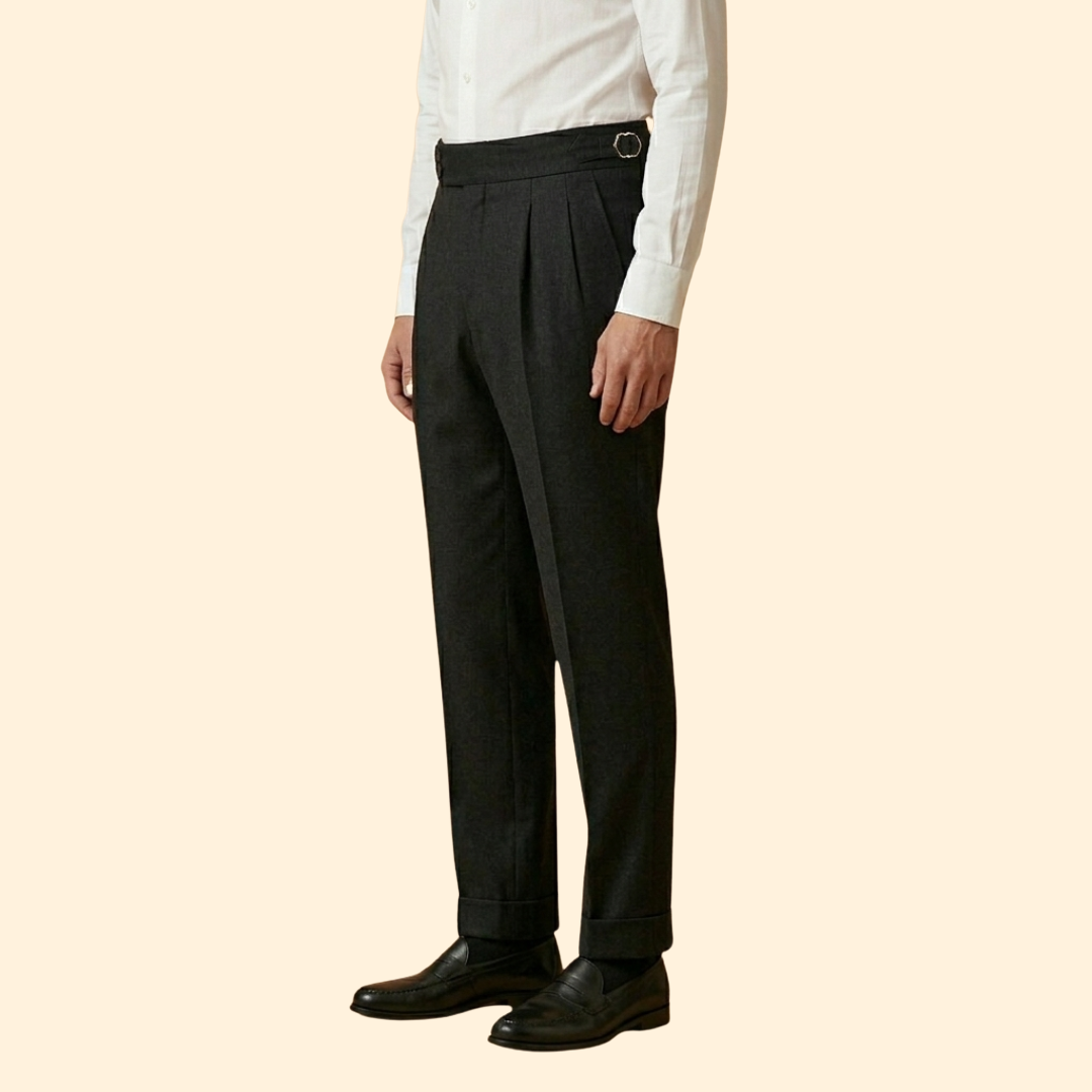 Men’s High Waisted Tailored Trousers