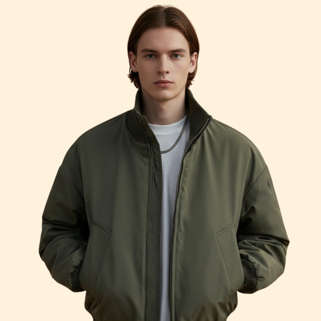 Men’s High Collar Bomber Jacket