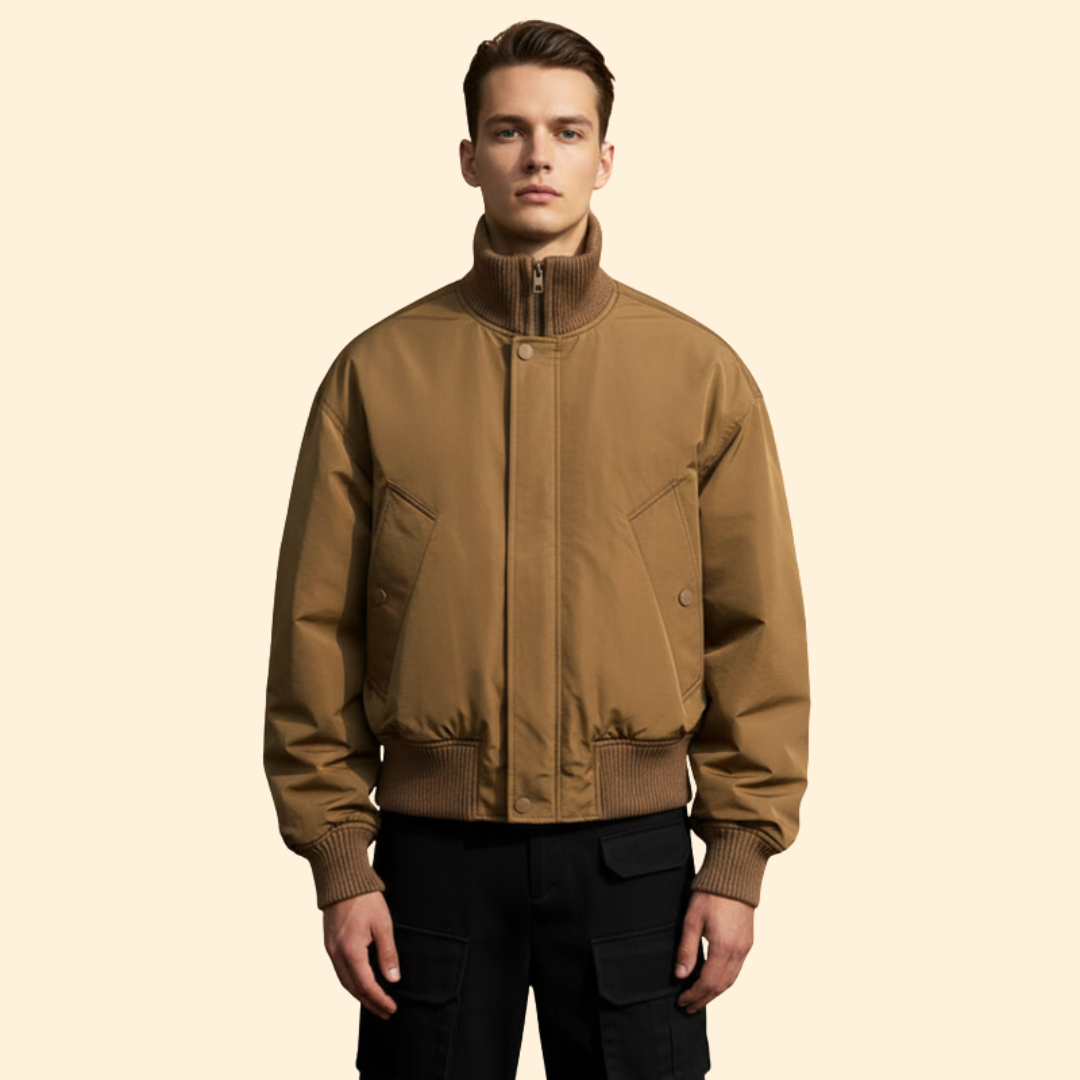 Men’s High Collar Bomber Jacket
