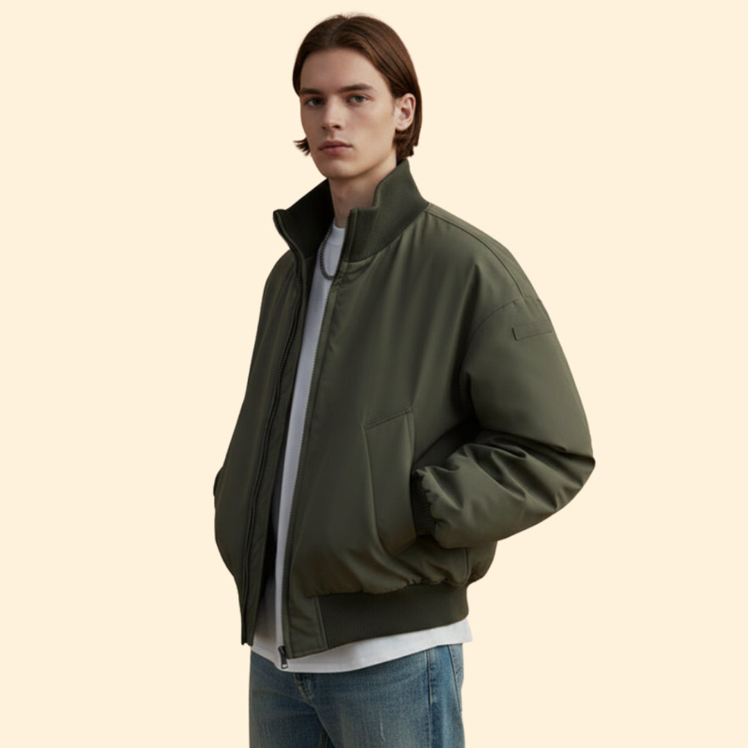 Men’s High Collar Bomber Jacket