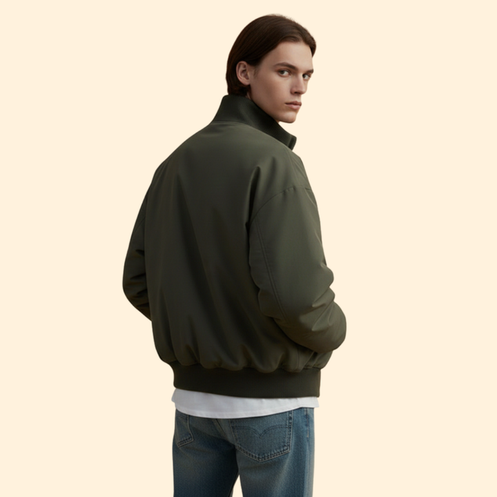 Men’s High Collar Bomber Jacket