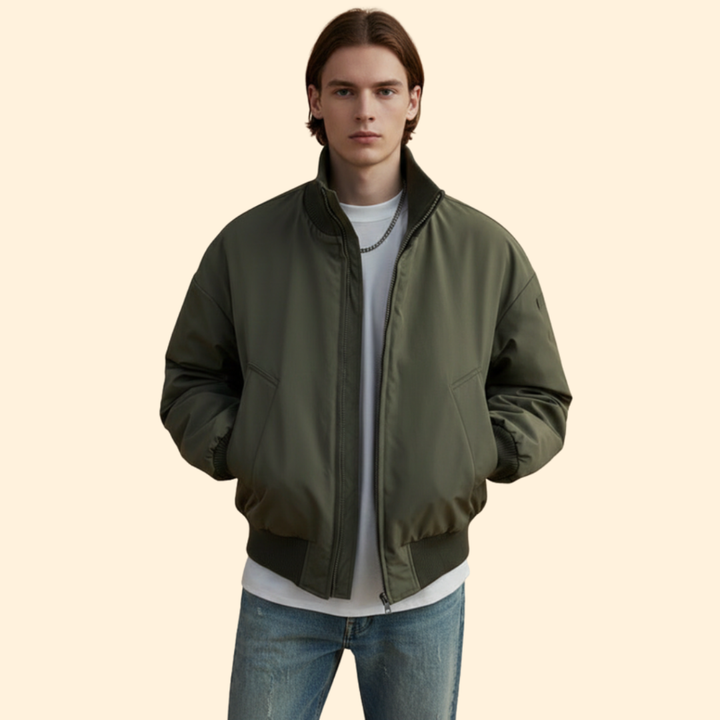 Men’s High Collar Bomber Jacket
