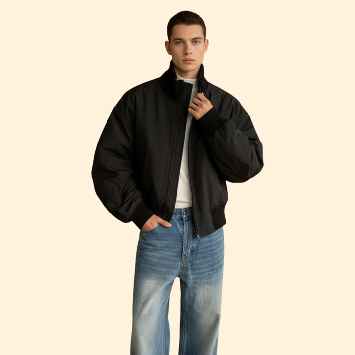 Men’s High Collar Bomber Jacket