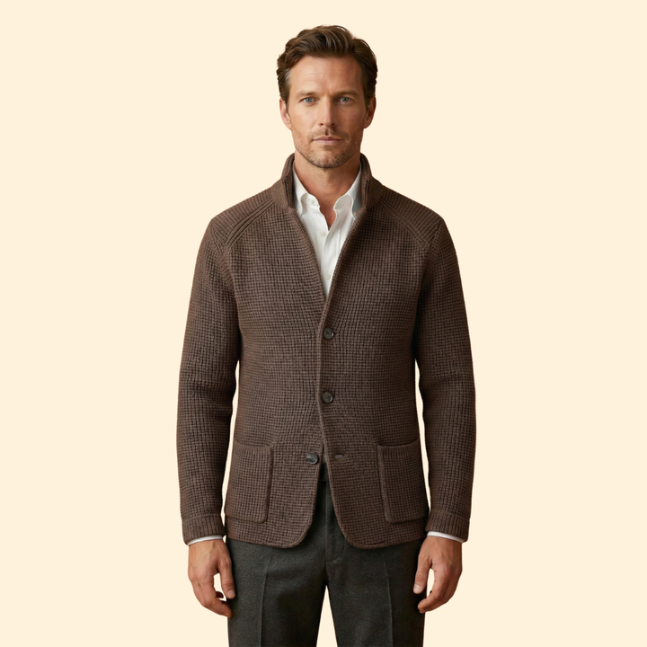 Men’s High Neck Cardigan