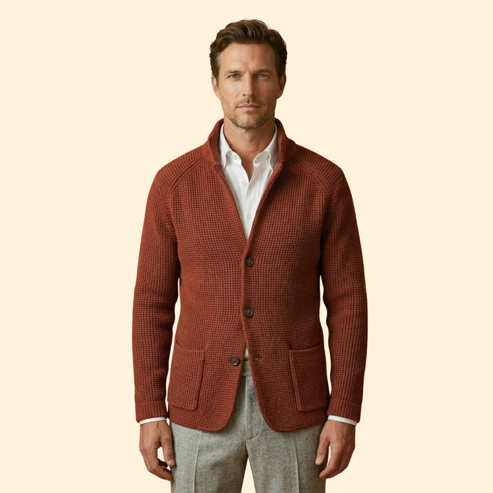 Men’s High Neck Cardigan