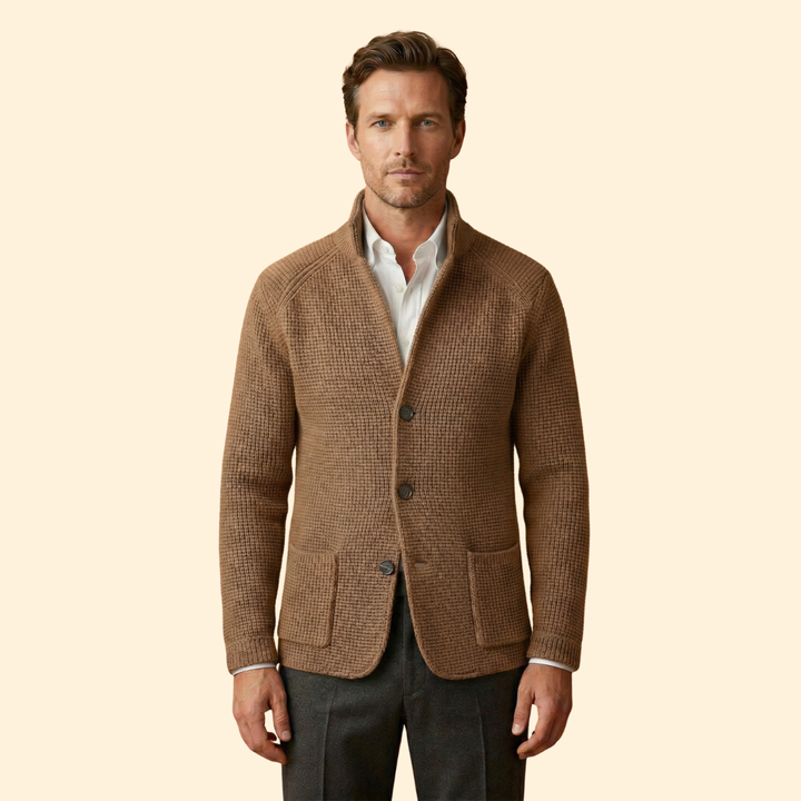 Men’s High Neck Cardigan