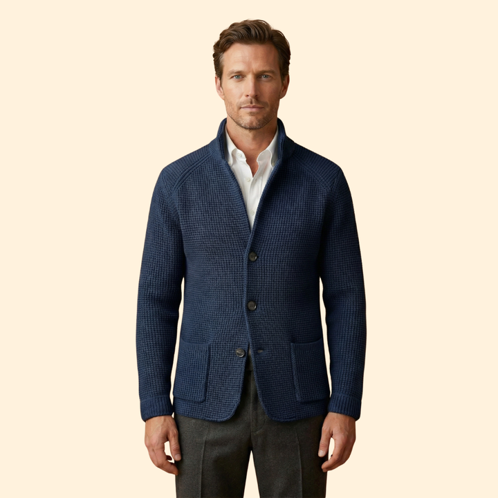 Men’s High Neck Cardigan