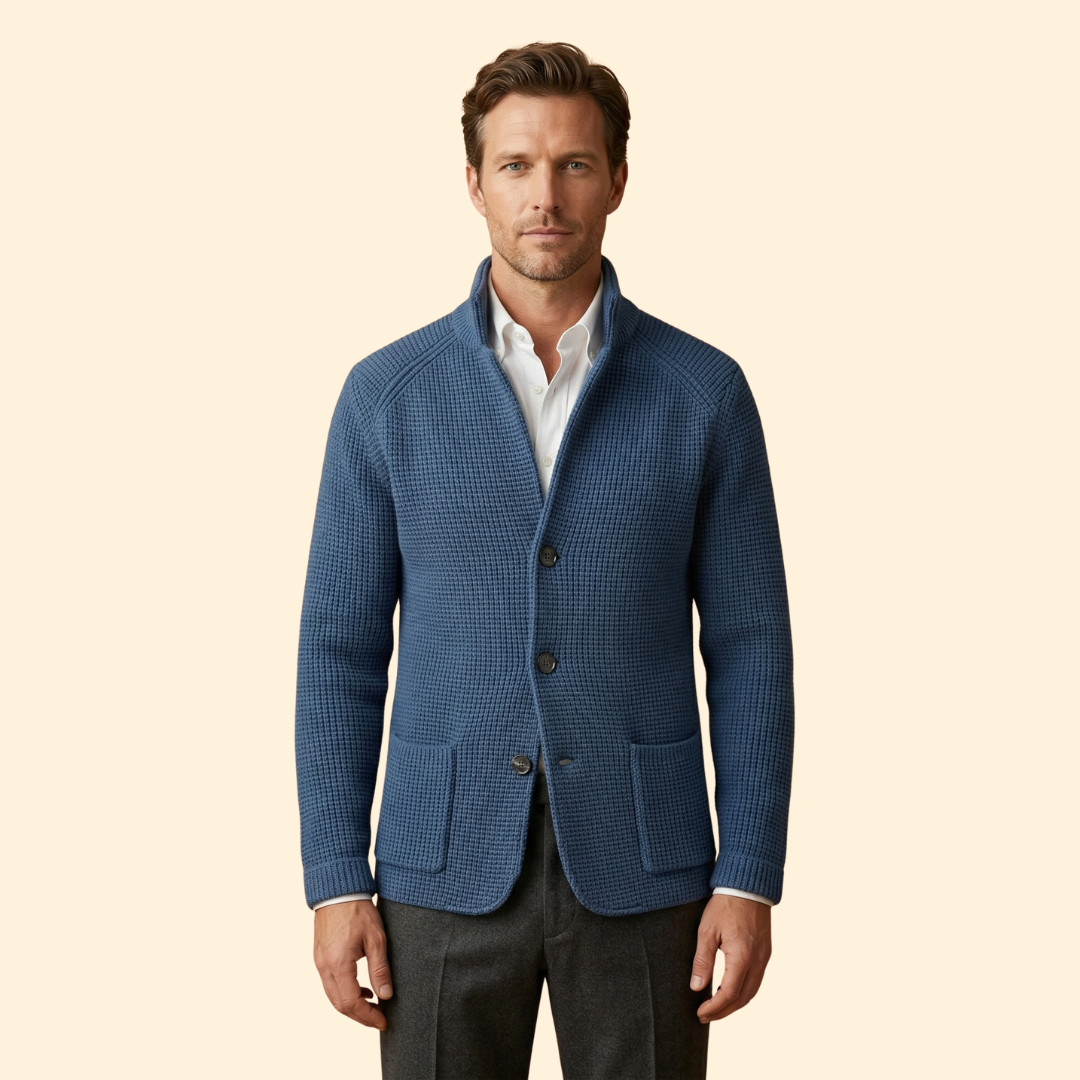 Men’s High Neck Cardigan