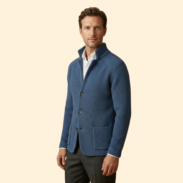 Men’s High Neck Cardigan