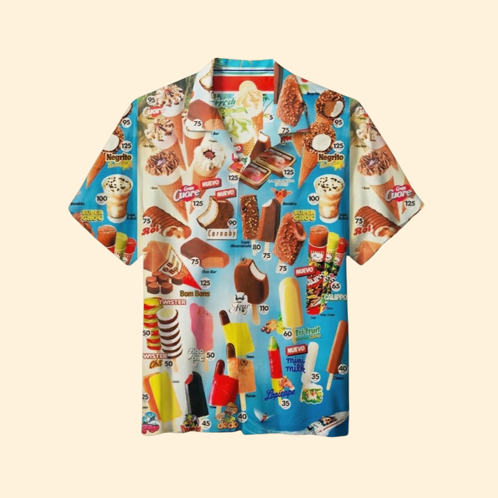 Men's Ice Cream Print Shirt