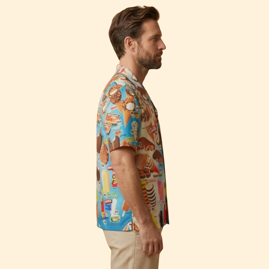 Men's Ice Cream Print Shirt