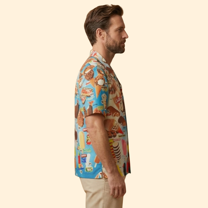 Men's Ice Cream Print Shirt