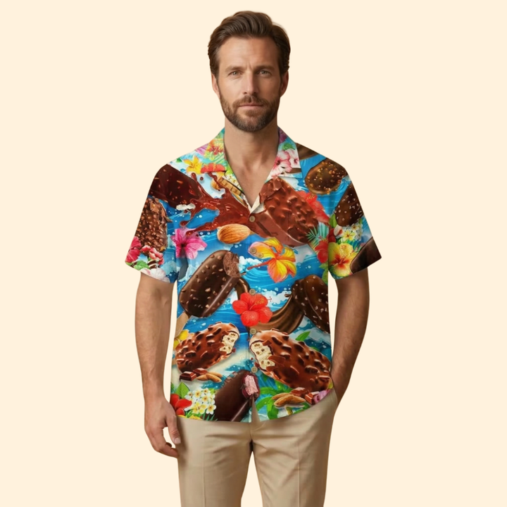 Men's Ice Cream Print Shirt