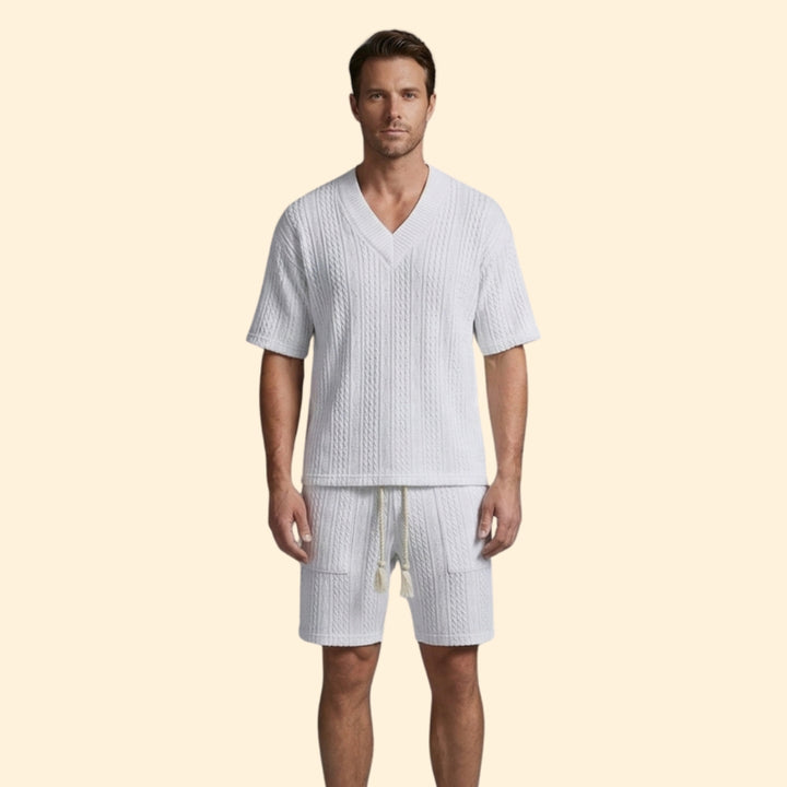 Men’s Knit V-Neck Set