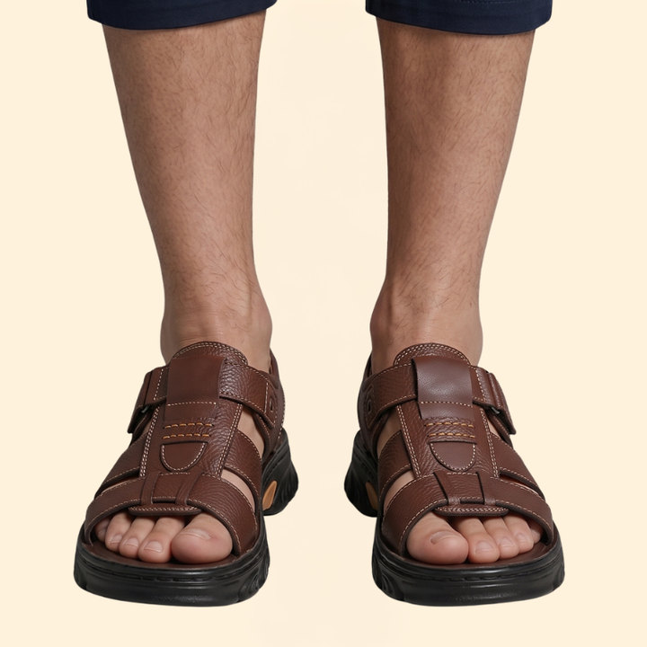 Men's Leather Open Toe Sandals