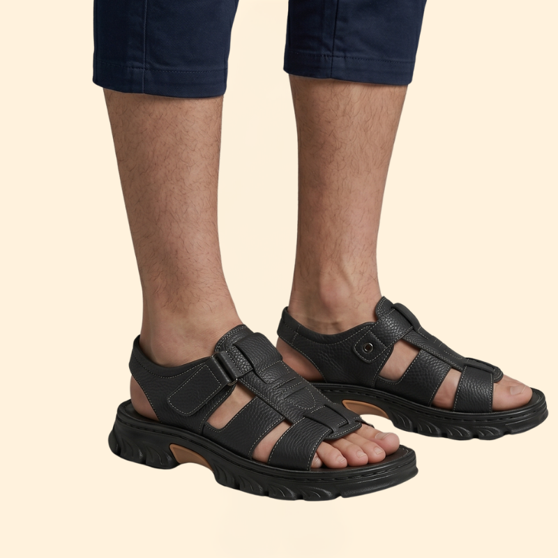 Men's Leather Open Toe Sandals