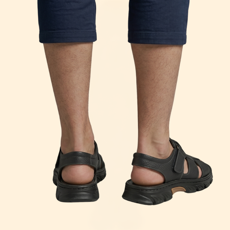 Men's Leather Open Toe Sandals