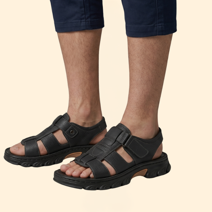 Men's Leather Open Toe Sandals