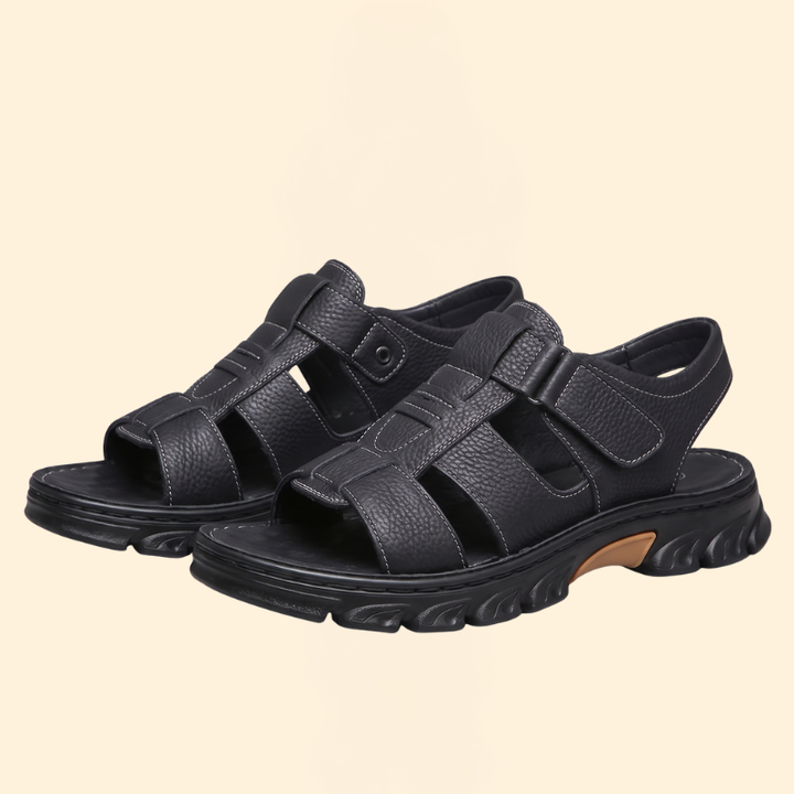 Men's Leather Open Toe Sandals